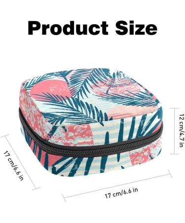 Portable Palm Pattern Sanitary Napkin Storage Bag for Women & Teens | Zippered Menstrual Cup Pocket - Buy Online on GoSupps.com