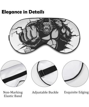 Buy Angry Gorilla Sleep Mask - Light Blocking Eye Mask with Adjustable Strap | Soft Sleep Shade for Men & Women - International Shipping - Buy Online on GoSupps.com