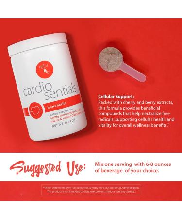 RELIV CardioSentials - Cherry Berry Flavor with Phytosterols Berry & Plant Extracts for a Healthy Lifestyle 11.64 oz - Buy Online on GoSupps.com