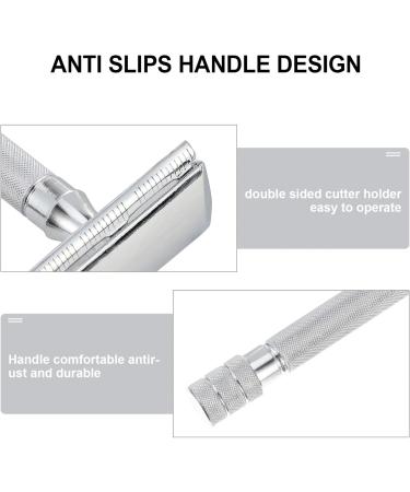 Excharst Manual Safety Razor for Men - Double-Edged Single Blade Zinc Head - Premium White Design - International Shipping Available - Buy Online on GoSupps.com