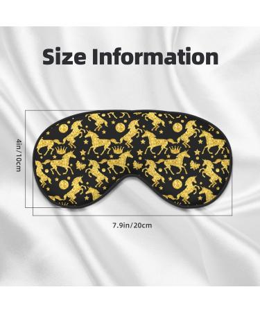 Gold Glitter Unicorn Sleep Mask | Adjustable Travel Eye Mask | Premium Sleeping Eye Covers - Buy Online on GoSupps.com