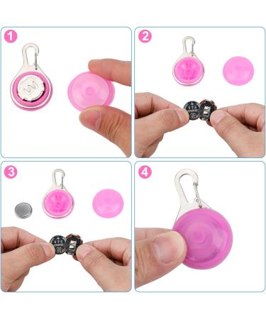 2 Clip On Light Up Dog Collar with Carabiner Dog Collar Waterproof Dog Pet Lights Safety Night Walking Running Lights Glowing Dog Collar with 3 Modes Flashing for Small Medium Large Dog Pink - Buy Online on GoSupps.com