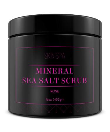 Mineral Sea Salt Scrub - Rose 16oz (453gr)