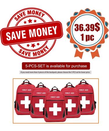Camoredy Red First Aid Bag - Waterproof Medical Backpack for Travel, Camping, Hiking - Empty Trauma Kit for First Responders - Multi-Pocket Emergency Backpack - Buy Online on GoSupps.com
