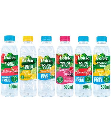 Volvic Touch of Fruit Sugar-Free & Low Sugar Natural Flavoured Water Variety Packs (12 x Bottles Random Mixed)