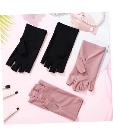 Ipetboom 2 Pairs Uv Gloves Gel Nail Gloves Nail Uv Lamp Gloves for Uv Nail Gloves Nail Art Accessories Nail Art Accessory Manicure Gloves Nail Gel Manicure Tools Cotton Anti-black - Buy Online on GoSupps.com