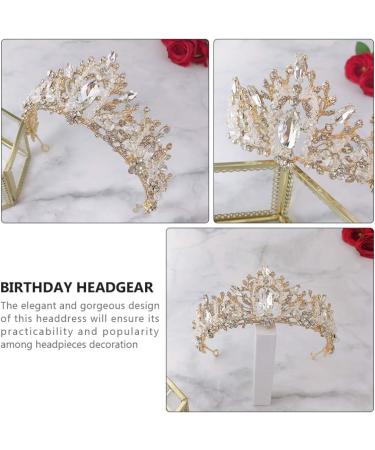 FRCOLOR White Tiara Crown Crystal Silver Headband Diamond Bridal Headdress Wedding Prom Crown Hair Accessories for Women Girl Birthday Wedding Christmas Party Favor Ornaments - Buy Online on GoSupps.com