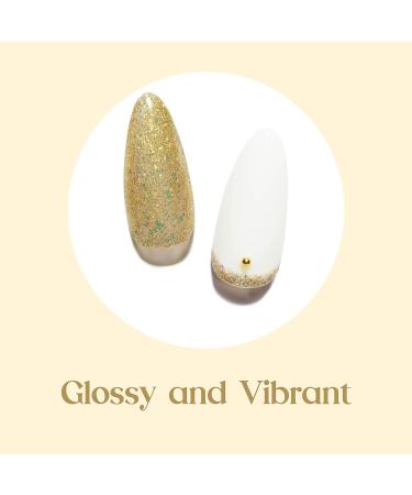 Beetles UV Nail Polish Set - 15ml Yellow Glitter & Champagne Gold Gel Polish for Stunning Nail Designs at Home - Buy Online on GoSupps.com