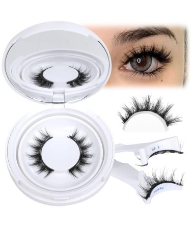 Magnetic Eyelashes Cat Eye Wispy Lashes Magnetic False Eyelashes with Applicator No Glue Needed Natural Strip Lashes Durable 1 Pair Magnetic Lashes