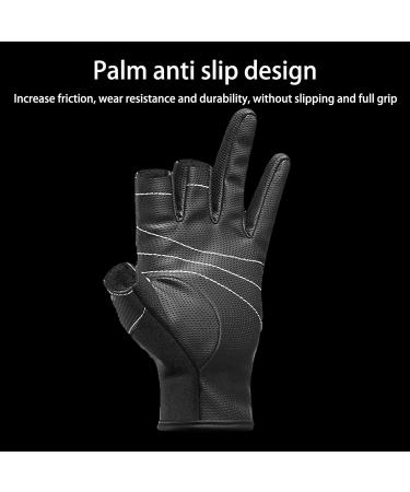 S5E5X Men's Neoprene Fishing Gloves with Rubber Grips | Fold Back Finger/Thumb Design | Ideal for Fishing, Camping, Climbing, Biking | Large Size - Buy Online on GoSupps.com