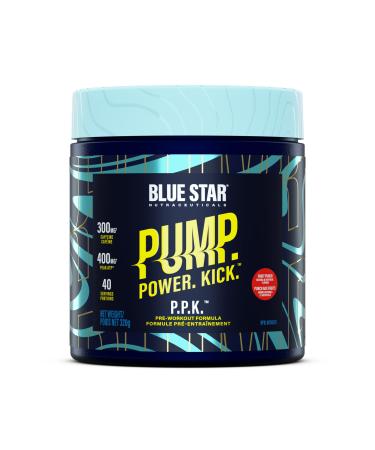 Blue Star Nutraceuticals P.P.K. Pre Workout Supplement - Energy Booster Nitric Oxide NO2 Booster Muscle Pumps & Hydration Support - Works After 1 Serving - 40 Servings (Fruit Punch)