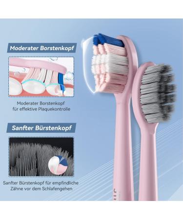 JTF Electric Toothbrush - 6 Brush Heads Travel Case Wireless Fast Charging Smart Timer 5 Modes - Ideal Mother's Day Gift in Pink - Buy Online on GoSupps.com
