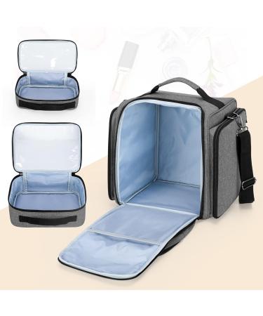 BAFASO Gray Travel Makeup Bag | Cosmetic Organizer for Women & Makeup Artists | Beauty Accessories Pouch - Buy Online on GoSupps.com