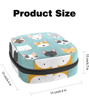 Paint Cats Head Sanitary Napkin Storage Bag - Portable Menstrual Pad Holder for Girls & Women - Multi-Colored - Pack of 10 - Buy Online on GoSupps.com