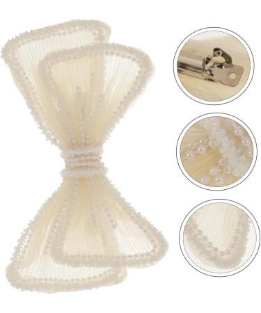 Beaupretty 1pc Hairpin Bowknot Hairpins Large Hair Bows Wedding Hair Clips for Brides Rhinestone Headpiece Goody Hair Clips for Women Pearl Tiara Women Barrette Girl Hairpin Barrette - Buy Online on GoSupps.com
