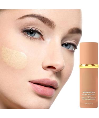 Biomimic Foundation 4 in 1-30ml Hydrating Medium Full Coverage Concealer with SPF 50+Longwearing & Waterproof for Gym Sports Dancing (1PC 30ML) 1 count (Pack of 1) 1pc - Buy Online on GoSupps.com