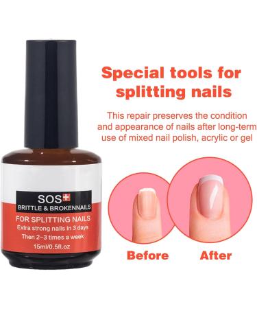 Broken & Brittle Nail Treatment - Multi-purpose Nail Strengthener - Strengthening Hardening Conditioner - Extreme Strength Nail Serum - Quick Help for Split Brittle and damaged Nails 15ML - Buy Online on GoSupps.com