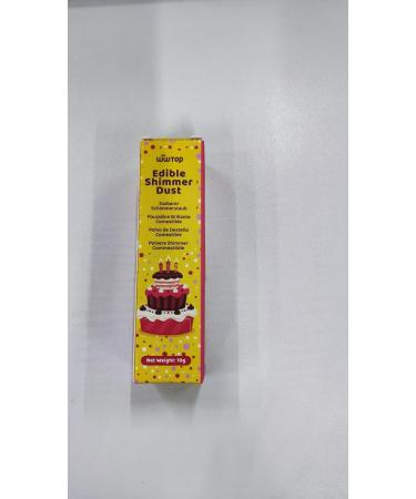 Buy Wwtop Bright Red Edible Glitter Powder 10g - Perfect for Cakes Cocktails & Drinks | Tasteless Glitter Spray & Dust for Food Coloring - Buy Online on GoSupps.com