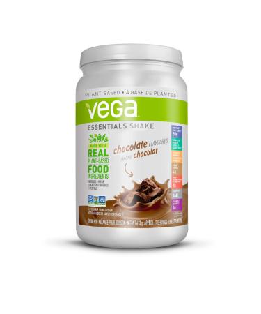 Vega Essentials Nutritional Shake Chocolate (17 Servings 613g) - Plant Based Vegan protein Non Dairy Keto-Friendly Gluten Free Non GMO