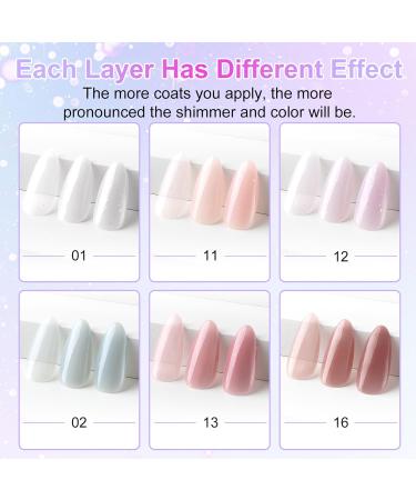 NXJ INFILILA Glitter Gel Nail Polish 6 Colors Gel Nail Polish Set 10ml Natural Nude Color Translucent Jelly Nail Polish DIY Nail Art at Home Professional Nail Salon Translucent Nail Polish Nude Glitter - Buy Online on GoSupps.com