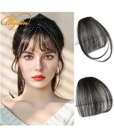 Bangs Hair Clip Synthetic Air Bangs Hairpiece Women Mini Fake Bangs Black Brown Hairpiece Extension for Girls Bangs Clip in Hair(Color:18-4) - Buy Online on GoSupps.com