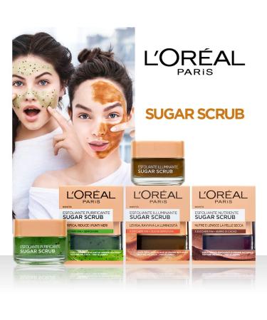 L'Or al Paris Sugar Scrub for Face & Lips - Kiwi Seed Exfoliating Cleanser 50ml 273g Pack - Shop Internationally - Buy Online on GoSupps.com
