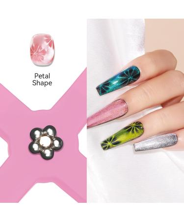 MIZHSE 5 in 1 Cat Eye Nail Magnet Tool | Multi-Function Magnetic Stick for 3D Nail Art | DIY & Salon Essential | Pink - Buy Online on GoSupps.com