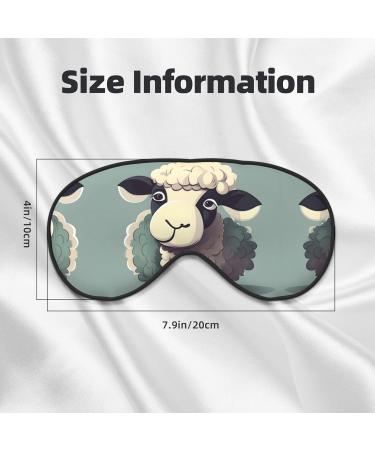 SSIMOO Lamb Print Ultra-Soft Light-Blocking Eye Mask - Optimal Comfort & Restful Sleep for Ultimate Relaxation - Black - Buy Online on GoSupps.com