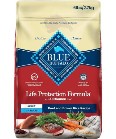 Blue Life Protection Formula Natural Dry Dog Food Adult Beef 2.7kg Small Bag Beef & Brown Rice
