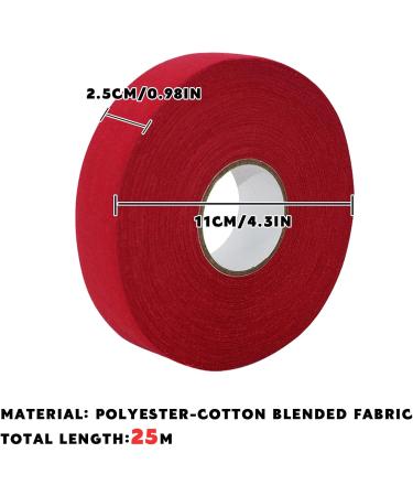 JORTMRD Ice Hockey Tape - Anti-Slip Handle Band for Hockey Sticks & Bats (2.5cm x 25m) - Black & Red - International Shipping Available - Buy Online on GoSupps.com