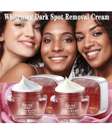 Whitening Face Cream - Dark Spot Corrector with Vitamin C & Sodium Hyaluronate | Brightening Day & Night Cream for Freckles & Sun Spots - Buy Online on GoSupps.com