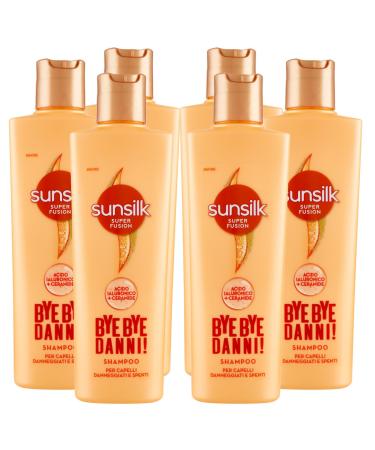 Sunsilk Sunsilk Bye Bye - Nourishing shampoo for damaged and dull hair with hyaluronic acid and ceramic - 6 x 220ml bottles
