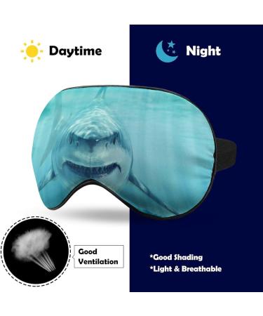 Buy Great White Shark Sleep Mask for Men & Women | Adjustable Soft Eye Mask for Comfortable Night Sleep - Ocean Style 5 - Buy Online on GoSupps.com