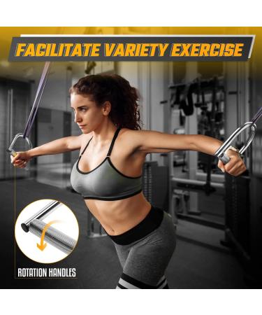 Yes4All 360 Rotation Metal Resistance Bands Handles - Heavy Duty Pull Up Handles with Extra-Gripped Knurled Surface for Home Gym Workouts - Buy Online on GoSupps.com