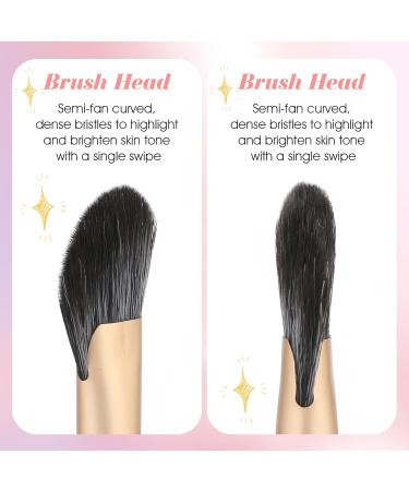 Yolev Nose Contour Brush Set - 2 Half Fan-Shape Brushes for Dark Circles & Puffiness | Under Eye Concealer & Makeup Blending Tools - Buy Online on GoSupps.com