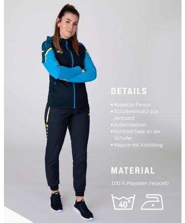 JAKO Women's Hooded Performance Jacket - Royal/White/Navy Size 34 - Stylish Sportswear for All Activities - Buy Online on GoSupps.com
