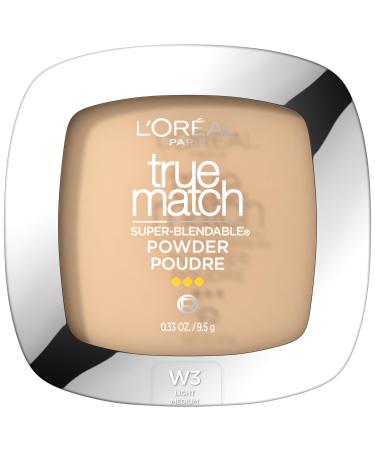 L'Oreal Paris True Match Super Blendable Oil Free Foundation Powder W3 Light Medium 0.33 oz Packaging May Vary W3 Light Medium 1 Ounce (Pack of 1)