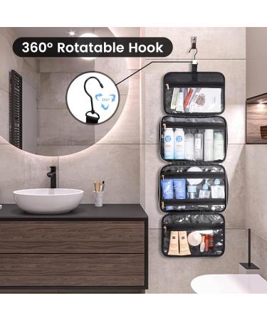 LOVEVOOK Waterproof Hanging Toiletry Bag for Women - Black - Buy Online on GoSupps.com