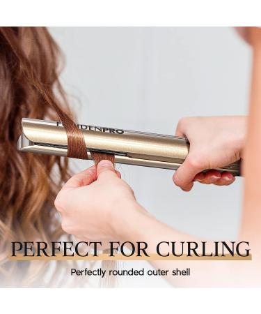 FURIDEN PRO 2-in-1 Hair Straightener and Curler - Gold | No Frizz, Long-Lasting Finish - Buy Online on GoSupps.com