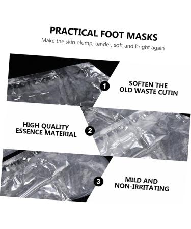 FOMIYES 4 Pairs Footsticker Foot Mask Sandwich Container Cracked Heel Repair Cracked Heel Socks Effective Foot Masks Toe Dividers for Nail Polish Peeling Hydrating White Abs Accessories - Buy Online on GoSupps.com