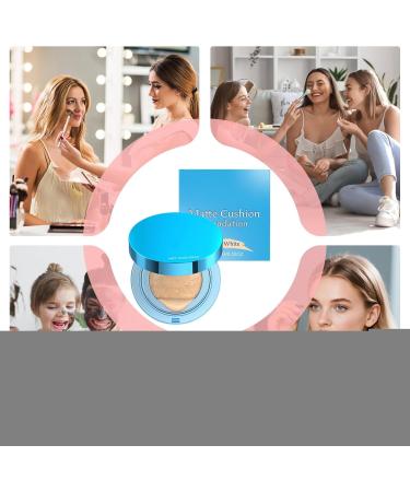 Velvet Matte Cushion Foundation Matte Concealer Makeup Air Cushion Foundation Durable Cover Includes Mirror & Puff 15g for Girlfriend Daughter Sister Friend - Buy Online on GoSupps.com
