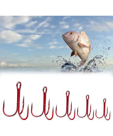 Bantre Carbon Steel Fishing Hooks Set - 50 Trimming & Treble Hooks for Sea & River Fishing | Ideal for Carp Sturgeon Tilapia & Trout - Buy Online on GoSupps.com