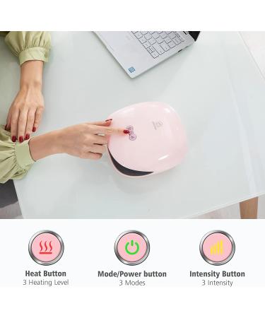 Comfier Rechargeable Hand Massager with Heat - 3 Levels Compression, Ideal Gifts for Women (Pink) - Buy Online on GoSupps.com