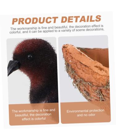 Toddmomy Rattan Swallow Nest Bird Statue - Realistic Outdoor Ornament for Garden Decor | Ideal for Bird Lovers - Buy Online on GoSupps.com