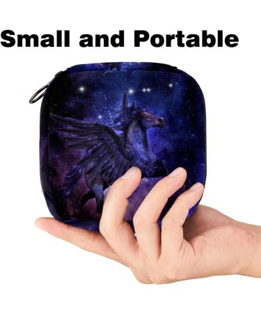 Portable Women's Binding-Up Bags | Menstrual Cup Pocket & Pads for Teens | Galaxy Horse Constellation Design - Buy Online on GoSupps.com