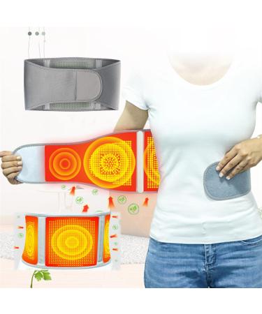 Back belt Self -heating mugwort belt back bandage for men lower back adjustable back support belt relieves pain in the lower back area wintry heat breathable gray