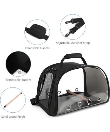 YUDODO Bird Carrier Cage - Lightweight & Breathable Travel Carrier with Standing Perch Tray for Parakeet & Small Birds - Buy Online on GoSupps.com