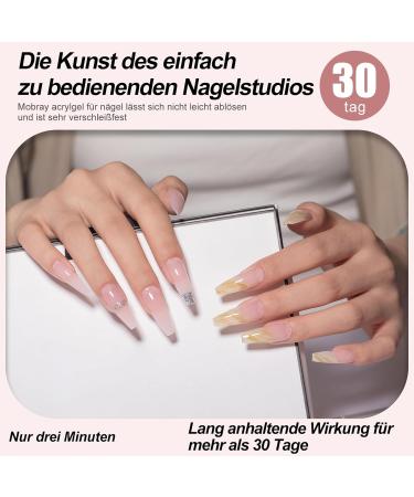 Mogray Poly Nails Gel Starter Set - 60ml Jelly Nude Apricot Pink | DIY Nail Design Extension Kit - Buy Online on GoSupps.com