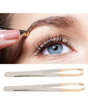 Precision Tweezers Eyebrow Hair Removal Tweezers 2pcs Acid Resistant Good Flexibility Cosmetic Tweezers for Eyebrows Facial Hair for Ingrown Hair - Buy Online on GoSupps.com