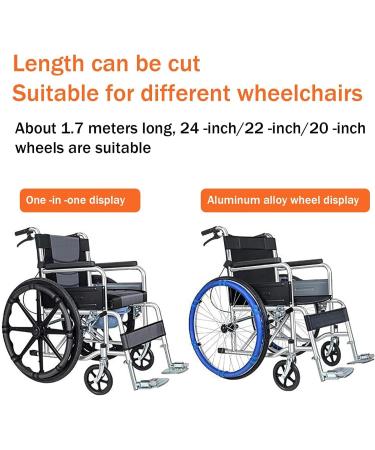 Wheelchair Push Rim Covers(1pair-20-24inch) Prevent Slipping/Easy Installation Non Slip + Wear -Resistant Strong Grip for Four Seasons-B - Buy Online on GoSupps.com